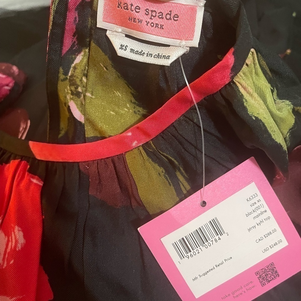 New - Kate Spade "just rosy keyhole top" 🪴price to sell" - Picture 4 of 5
